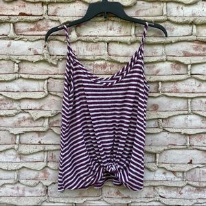 Red & White Striped Tank Top